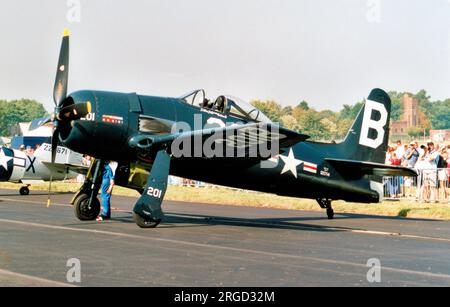 Grumman F8F-2P Bearcat G-RUMM (msn D.1088, ex BuAer 121714), of The Fighter Collection. Stock Photo