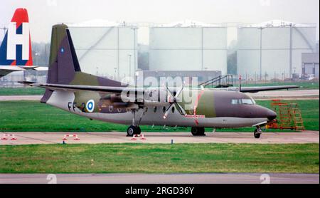 Ilmavoimat - Fokker F-27-100 Friendship FF-2 (msn 10300), of TukiLLV. (Suomen ilmavoimat - Finnish Air Force). Stock Photo