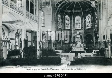 Martinique - Interior of the Cathedral. Stock Photo