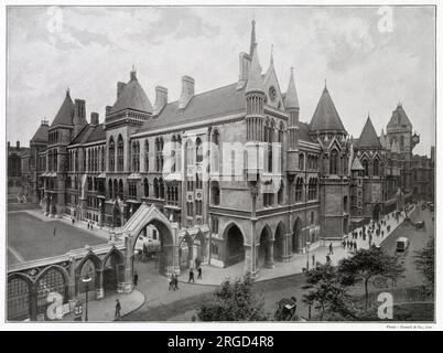 Royal Courts of Justice in Westminster, London. Stock Photo