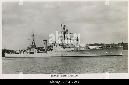 HMS Birmingham - Town-Class Light Cruiser - commissioned in 1937 Stock Photo