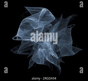 Computer generated grey fractal pattern on black can use as abstract background Stock Photo