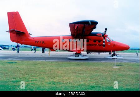 de Havilland Canada DHC-6-300 Twin Otter VP-FBL (msn 839), of British Antarctic Survey. Stock Photo