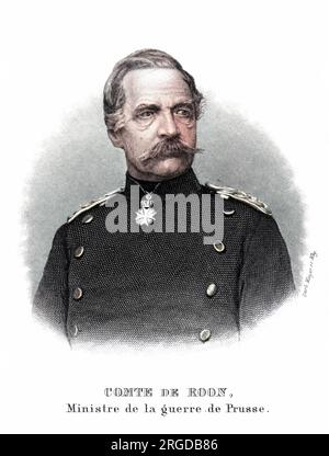 ALBRECHT THEODOR EMIL, graf von ROON Prussian soldier, minister for war Stock Photo