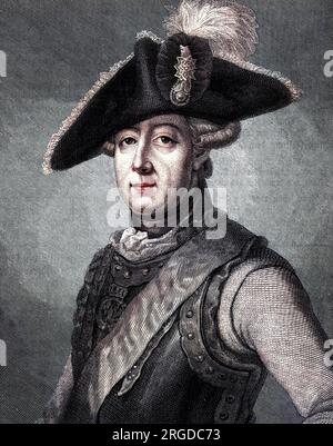 Genereallieutenant FRIEDRICH WILHELM von SEYDLITZ (1721 - 1773), German military commander Stock Photo