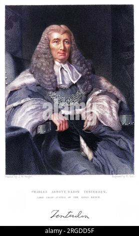 CHARLES ABBOTT, first baron TENTERDEN lawyer, Lord Chief Justice Stock Photo