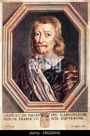 CHARLES DE VALOIS comte d'Auvergne, duc d'Angouleme, natural son of roi Charles IX. Stock Photo