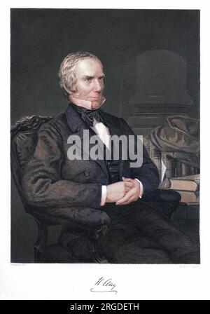 HENRY CLAY (1777 - 1852), American statesman with his autograph. Stock Photo