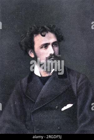 FERDINAND VICTOR EUGENE DELACROIX 1798 - 1863 French artist photographed in 1854. Stock Photo