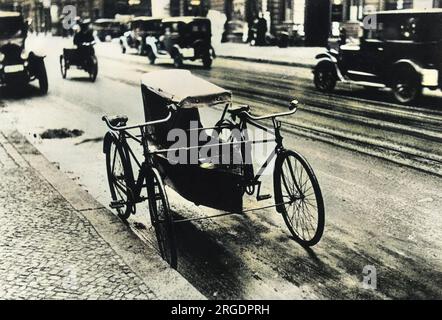 A Bicycle Boat, a new type of boat, which can be used as a comfortable  sidecar on land and a paddleboat on water! The pedals of the bicycle work  the paddles Stock Photo - Alamy