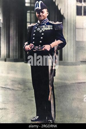 Lord John Arbuthnot Fisher, 1st Baron Fisher of Kilverstone (1841-1920), British Admiral of the Fleet, Royal Navy.  Seen here in full ceremonial uniform. Stock Photo