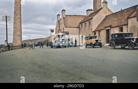 Scene outside The Hawes Inn and Hotel, South Queensferry, Edinburgh, Scotland. Stock Photo