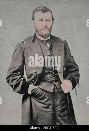 Portrait of Ulysses S. Grant the 18th President of the United States. Stock Photo