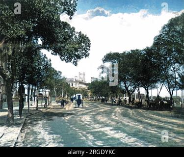 Bund area in central Shanghai, China. Stock Photo