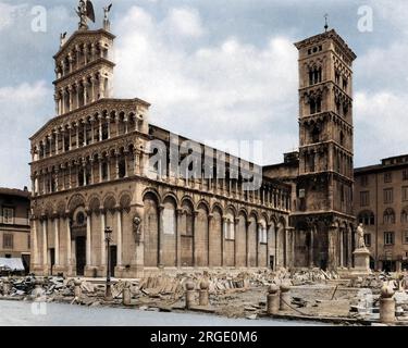Chiesa di San Michele in Foro, Lucca, Tuscany, Italy. Stock Photo