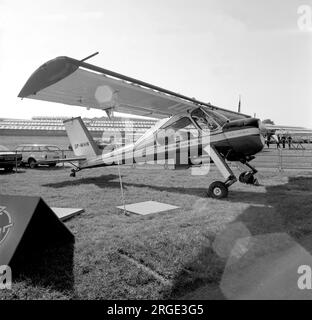 PZL-Okecie PZL-104 Wilga 35 SP-WHN (msn 96332), at the SBAC Farnborough International Airshow, in September 1978. Stock Photo
