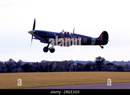 Supermarine Spitfire IX MH434 (G-ASJV) displaying at the 2010 Biggin ...