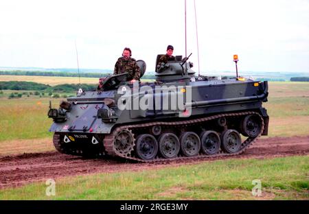 A British Army FV432 Armoured Personnel Carrier on the Salisbury Plain ...