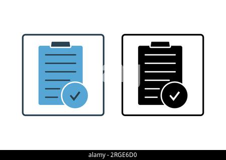 Survey Icon. Icon related to survey. solid icon style. Simple vector design editable Stock Vector
