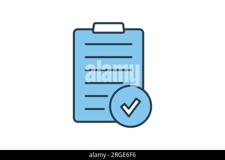 Survey Icon. Icon related to survey. flat line icon style. Simple vector design editable Stock Vector