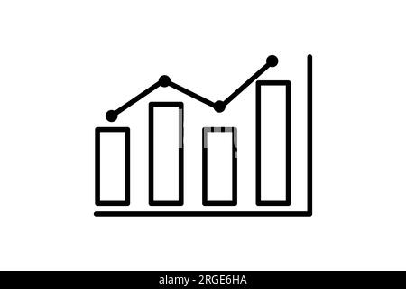 Graph Icon. Icon related to survey.line icon style. Simple vector design editable Stock Vector