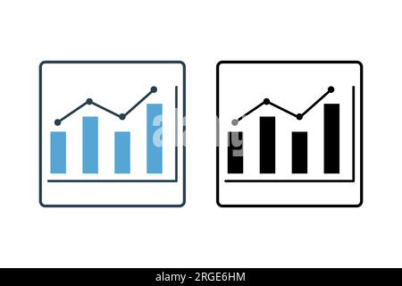 Graph Icon. Icon related to survey.solid icon style. Simple vector design editable Stock Vector