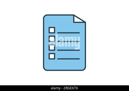 Survey Form Icon. Icon related to survey. flat line icon style. Simple vector design editable Stock Vector