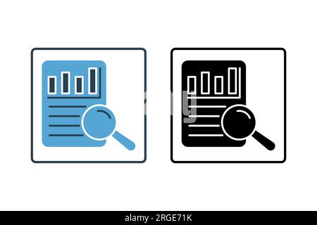 Survey data Icon. Icon related to survey. solid icon style. Simple vector design editable Stock Vector