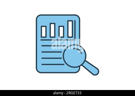 Survey data Icon. Icon related to survey. flat line icon style. Simple vector design editable Stock Vector