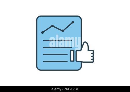 Response Audit Icon. Icon related to survey. flat line icon style. Simple vector design editable Stock Vector