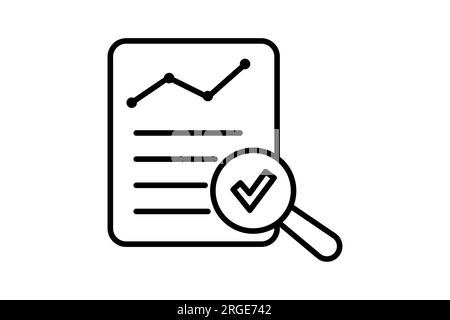 audit Icon. Icon related to survey. line icon style. Simple vector design editable Stock Vector