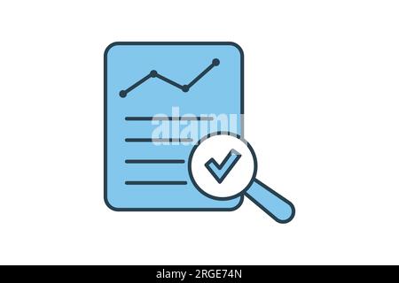 audit Icon. Icon related to survey. flat line icon style. Simple vector design editable Stock Vector