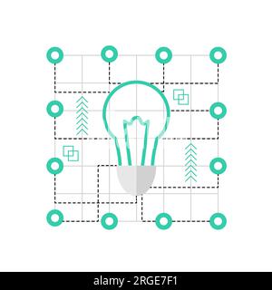 Economy light bulb. Green electricity industry, eco friendly resources vector illustration Stock Vector