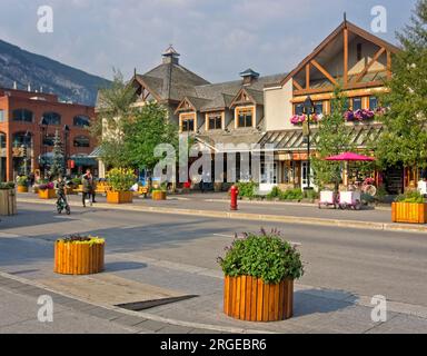 Town Banff Alberta Stock Photo