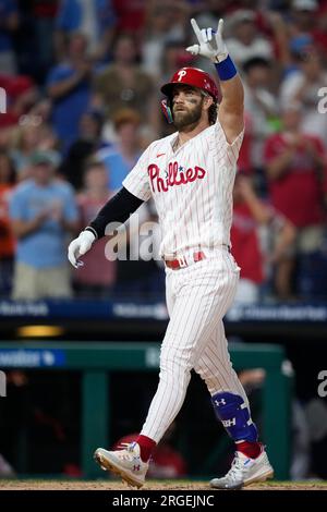 Philadelphia Phillies' Bryce Harper plays during a baseball game, Tuesday,  June 6, 2023, in Philadelphia. (AP Photo/Matt Slocum Stock Photo - Alamy