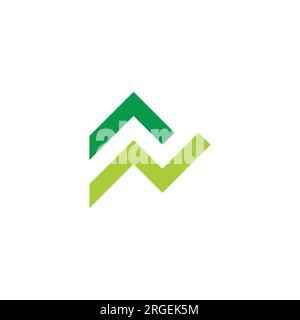 letter n triangle mountain geometric logo vector Stock Vector