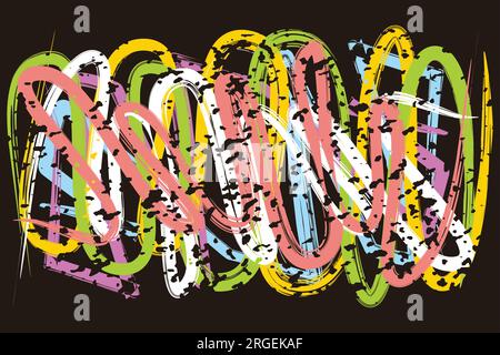 rough brush grunge grafiti wallpaper background vector Stock Vector