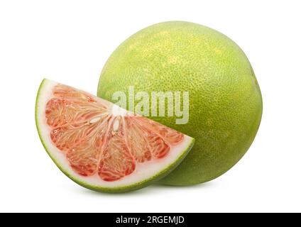 Grape fruit or pummelo fruit isolated on white background Stock Photo