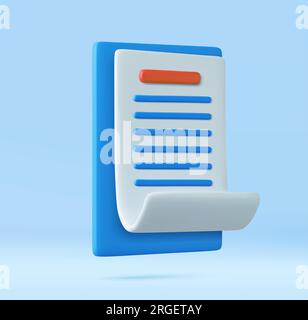 3d clipboard task management todo check list Stock Vector