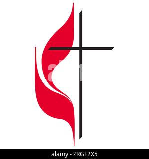 methodist icon church cross chapel mosque parish sanctuary shrine synagogue temple abbey basilica bethel cathedral chancel chantry fold minster missio Stock Vector