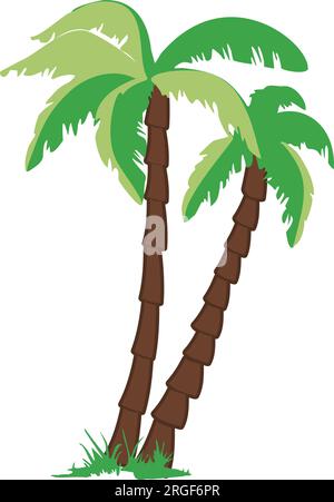 Palm tree in the drawing Stock Vector