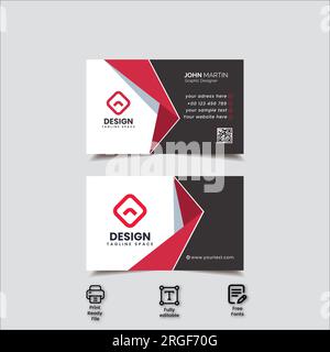 Corporate Modern Business Card Design Stock Vector