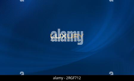 Luxury blue abstract background design with diagonal line flow pattern. Vector horizontal template for digital premium business web banner, formal Stock Vector