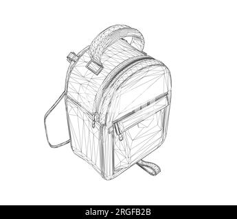 school backpack sketch Stock Vector Image & Art - Alamy