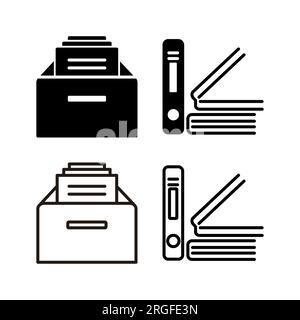 Archive icon vector. archive storage icon vector. folders icon. Stock Vector