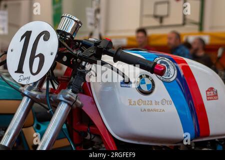 La Bañeza GP in 2023. Exhibition and details of the motorcycles present in the championship Stock Photo