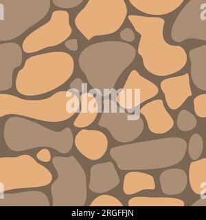 Abstract Seamless giraffe or leopard doodle pattern with spots. Endless vector stone background for fabric, wallpaper, Wrapping paper, Clothes. Stock Vector