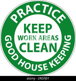 Floor Sign Practice Good Housekeeping Stock Vector