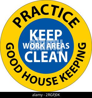 Floor Sign Practice Good Housekeeping Stock Vector
