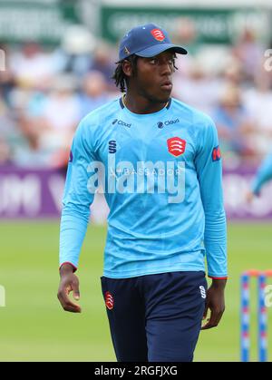 Essex's Jamal Richards during Metro Bank One Day Cup match between Essex against Nottinghamshire  at The Cloud County Ground , Chelmsford on 03rd Augu Stock Photo